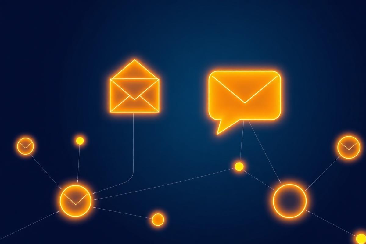 Abstracte weergave van contact opnemen via mail
